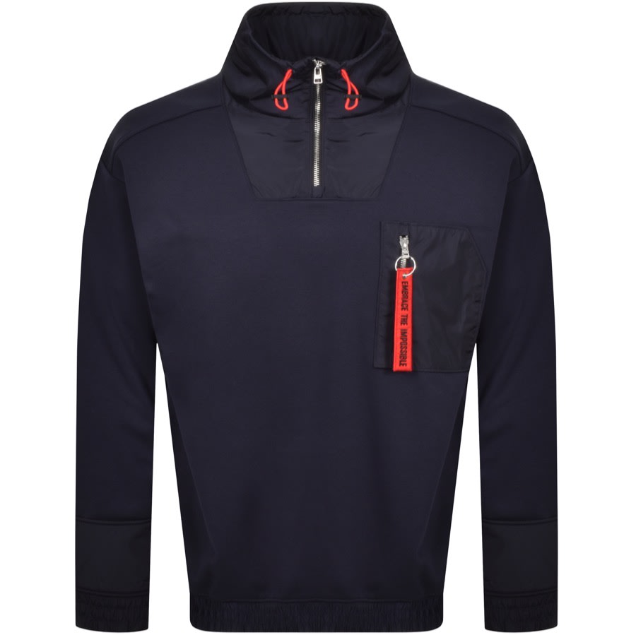 Alternative Image for ProductHUGO Damboo Half Zip Sweatshirt Navy1